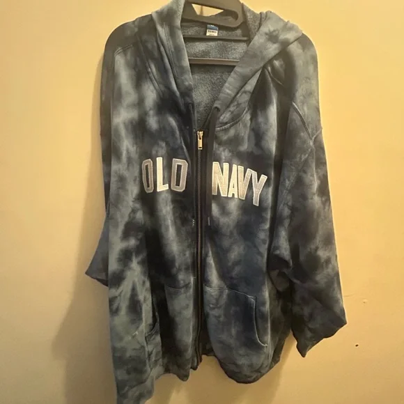 Plus Size- Old Navy Blue Tie-Dye Hoodie. Size 4X - Picture 3 of 5